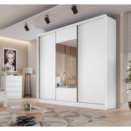 Guarda-Roupa Arezzo Plus com Espelho Neve Novo Horizonte