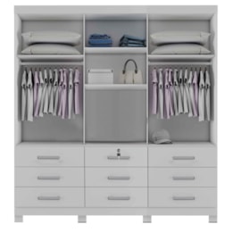 Guarda Roupa Athenas 3P C/Esp Branco Bianchi