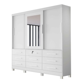 Guarda Roupa Athenas 3P C/Esp Branco Bianchi
