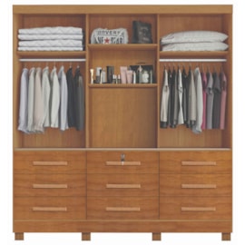 Guarda Roupa Athenas 3P C/Esp Nature Bianchi