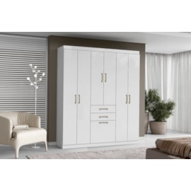 Guarda Roupa Cancun 7P 2G Branco Aramoveis