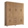 Guarda Roupa Casal 10 Portas 3 Gavetas New Murano Amêndola