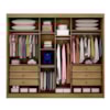 Guarda Roupa Casal 3 Portas 6 Gavetas com Espelho Sollo Plus Cumaru
