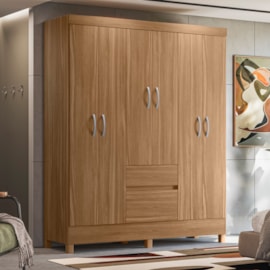 Guarda Roupa Casal 6 Portas 2 Gavetas Flash ll Flex