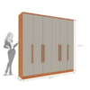 Guarda Roupa Casal 6 Portas 4 Gavetas Veneza