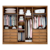 Guarda Roupa Casal 6 Portas 8 Gavetas com Espelho Robust Plus Fendi Fosco