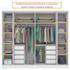 Guarda Roupa Casal 6 Portas 8 Gavetas Sevilla