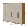 Guarda Roupa Casal Áries 6 Portas Amêndoa Clean/Off White Lopas