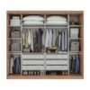 Guarda-Roupa Casal c/ Espelho 2 Portas 6 Gavetas Toronto Plus Lopas Carvalho/Natura/off