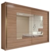 Guarda-Roupa Casal c/ Espelho 2 Portas 6 Gavetas Toronto Plus Lopas Carvalho/Natura/off