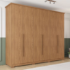 Guarda Roupa Casal Leblon 6 Portas Nature Henn Moveis