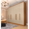 Guarda Roupa Casal Veneza 6 Portas Cinamomo/Off White