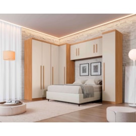 Guarda Roupa Dallas Modulado Cinamomo/Off White