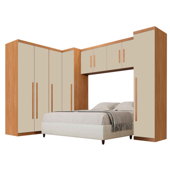 Guarda Roupa Dallas Modulado Cinamomo/Off White