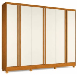 Guarda Roupa Eros 6 Portas Nature/Off White