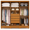 Guarda Roupa Eros 6 Portas Nature/Off White