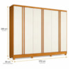 Guarda Roupa Eros 6 Portas Nature/Off White