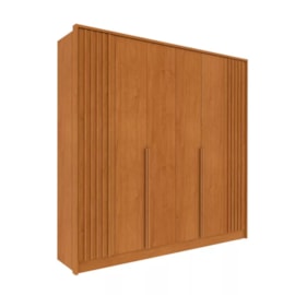 Guarda Roupa Guarani 6P Ripado Cinamomo C/Pés
