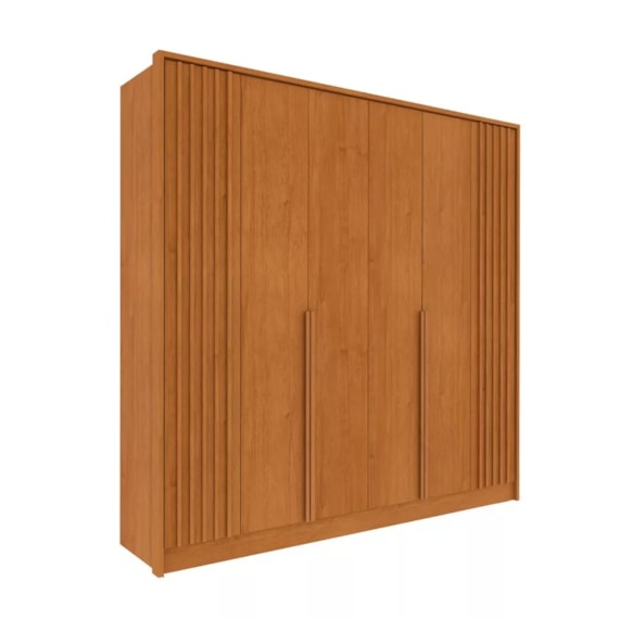 Guarda Roupa Guarani 6P Ripado Cinamomo C/Pés