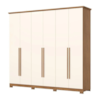 Guarda Roupa Leblon 6 Portas Nature/Off White