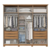 Guarda Roupa Leblon 6 Portas Nature/Off White