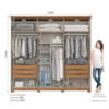 Guarda Roupa Leblon 6 Portas Nature/Off White
