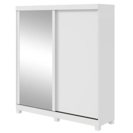 Guarda Roupa Lopas 2P e Espelho Zeine Branco