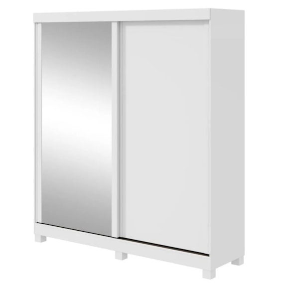 Guarda Roupa Lopas 2P e Espelho Zeine Branco