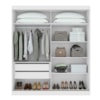 Guarda Roupa Lopas 2P e Espelho Zeine Branco