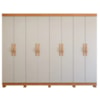 Guarda Roupa Lopas Serenata 8 Portas 6 Gavetas  Amêndoa/Off White