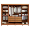 Guarda Roupa Lopas Serenata 8 Portas 6 Gavetas  Amêndoa/Off White