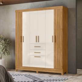 Guarda-Roupa Malta 6 Portas 2 Gavetas Moval