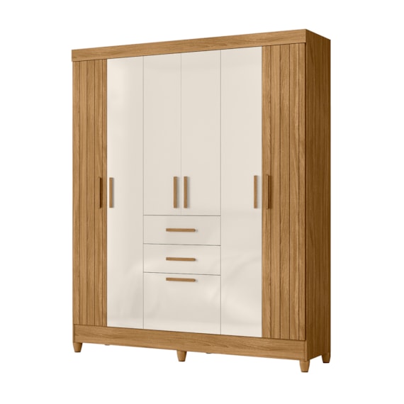 Guarda-Roupa Malta 6 Portas 2 Gavetas Moval