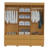 Guarda Roupa Marrocos 6P 6G Cinamomo/Off White