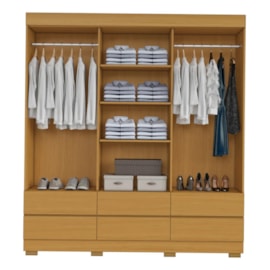 Guarda Roupa Marrocos 6P 6G Cinamomo/Off White