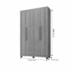 Guarda Roupa Milao 0112 4 Portas Imbuia Benetil