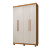 Guarda Roupa Milao 4 Portas Cinamomo/Off White