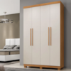 Guarda Roupa Milao 4 Portas Cinamomo/Off White
