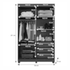 Guarda Roupa Milao 4 Portas Cinamomo/Off White