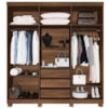 Guarda Roupa Milão 6P C/Pés Castanho