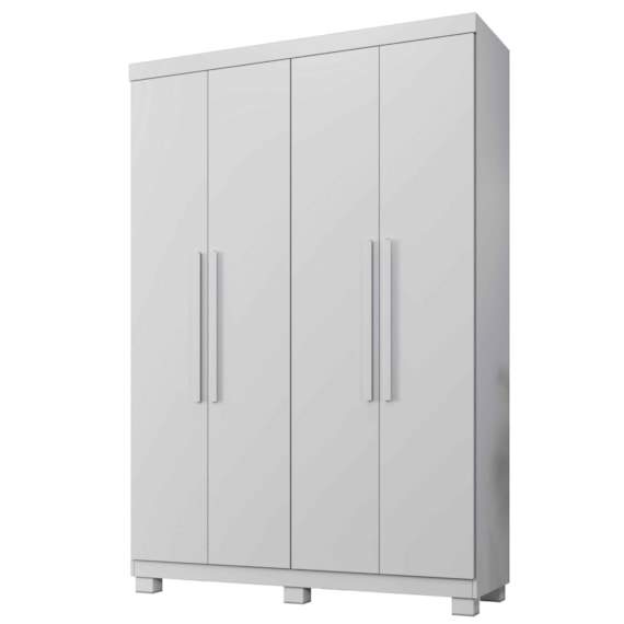 Guarda Roupa Milão Solteiro Closet Branco
