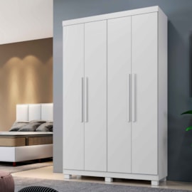 Guarda Roupa Milão Solteiro Closet Branco 