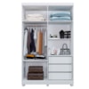 Guarda Roupa Milão Solteiro Closet Branco