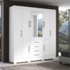 GUARDA ROUPA NAPOLE 5149 8P 4G BRANCO (505)