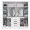GUARDA ROUPA NAPOLE 5149 8P 4G BRANCO (505)