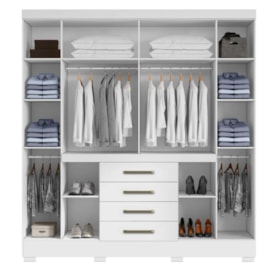 GUARDA ROUPA NAPOLE 5149 8P 4G BRANCO (505)