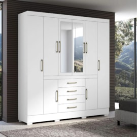 Guarda Roupa Napole 8P 4G Branco