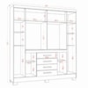 Guarda Roupa Napole 8P 4G Branco