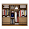 Guarda Roupa Novo Horizonte Casal 3P 8G C/Espelho Cumaru