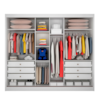 Guarda Roupa Novo Horizonte Casal 3P 8G C/Espelho Neve